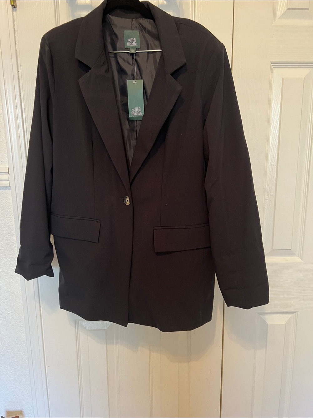 wild fable Black Single-Button Blazer